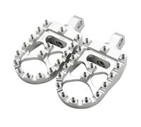 Reposapiés para motocicleta Compatible con Harley Dyna Sportster FLFB FLSTF FXDB Iron 883, Softail Slim, FLS Standard FXST, estriberas giratorias de 360° Estriberas Moto para(Silver)