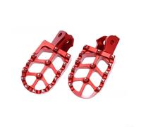 Reposapiés para motocicleta de aleación de aluminio, resistentes al desgaste y fáciles de instalar, universales, aptos para motos todoterreno, 2 unidades (dorado) (rojo)