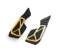 Reposapiés Para Motocicleta Estribo Almohadillas Para Los Pies Placa Del Pedal Estribos Para N Max NMax 125 150 155 NMax125 NMax150 NMax155 Reposapiés Motocicleta(Oro,Behind)