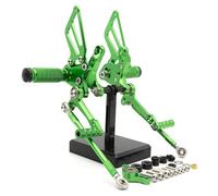 Reposapiés Para Motocicleta Para Ducati 1098/S 1198 848 2007-2011 CNC Reposapiés Ajustable Para Motocicleta Pedal Juego Trasero(Green)