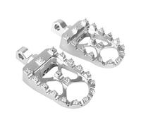 Reposapiés para Motocicleta para Freewheeler/Servi-Car/Tri Glide Ultra Classic/Street Glide Trike, Estribos Anchos para Motocicleta, Pedales CNC con Resortes,B Silver