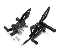 Reposapiés Para Motocicleta Para YZF-R25 2013-2018 Para YZF-R3 2015-2018 Motocicleta Ajustable Aluminio Rea Rset Estriberas Para Moto(Negro)