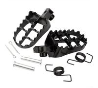 Reposapiés para motocicleta, pedales antideslizantes de aleación de aluminio para moto de cross de 50 cc, 70 cc, 90 cc, 110 cc, 125 cc, para pw50 PW80 TW200, color negro y plateado
