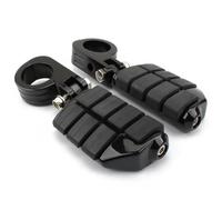 Reposapiés para Motocicleta Reposapiés Negros for Motocicleta de 32 mm y 38 mm, protección de Motor, reposapiés for Harley Touring, Dyna, Softail, Chopper y Bobber.(38mm A)