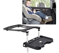 LWKBE Reposapiés para niños o niños pequeños compatibles con Asiento de automóvil, Altura Ajustable, Accesorios Plegables de Asiento de automóvil para niños,Negro