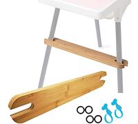 Reposapiés para silla alta, reposapiés de madera de bambú natural compatible con accesorios de sillas altas IKEA Antilop, reposapiés ajustable para silla alta