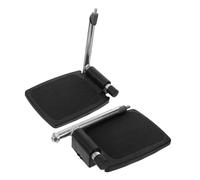 Reposapiés para Silla de Ruedas de Aluminio Negro, Soporte | Adaptación, Diseño de Barra de Apoyo, Protección Antideslizante, Repuesto Pareja