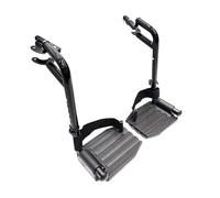 Reposapiés para silla de ruedas, reposapiés económico para sillas de ruedas estándar y silla de transporte, reposapiés compuestos y trabillas para el talón, reposapiés universales oscilantes, misma