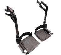 Reposapiés para silla de ruedas, reposapiés económico para sillas de ruedas estándar y silla de transporte, placas compuestas y trabillas para el talón, reposapiés universales oscilantes, misma
