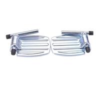 Reposapiés para sillas de Ruedas Reposapiés antideslizante for silla de ruedas, repuesto Pedal con tubo for pierna, placa pie, accesorios for, 1 par(Iron-with Leg Tube)