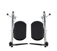 Reposapiés para sillas de Ruedas Silla de ruedas pierna completa derecha e izquierda sde soporte pedal recta tablero protección colgante(Electroplating-apair)