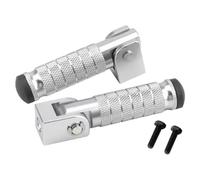 Reposapiés Para Vehículos Todoterreno Bicicleta Tornillo Universal M8 Reposapiés Trasero Modificación Pedal Estriberas Traseras Plegables Aleación(Plata)