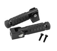 Reposapiés Para Vehículos Todoterreno Bicicleta Tornillo Universal M8 Reposapiés Trasero Modificación Pedal Estriberas Traseras Plegables Aleación(Black)