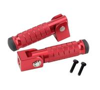 Reposapiés Para Vehículos Todoterreno Bicicleta Tornillo Universal M8 Reposapiés Trasero Modificación Pedal Estriberas Traseras Plegables Aleación(Red)