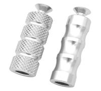 Reposapiés Pedal De Motocicleta Universal M6 Palanca Cambio Marchas Carreras Clavija Freno Cambios Reposapiés Reposapiés Delanteros(Plata)