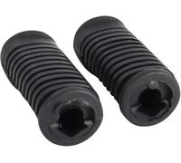 Reposapiés Pedales de apoyo para CG125, cubierta soporte delantera negra