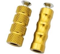 Reposapiés Pedales De Moto Motocicleta Universal M6 Racing Palanca Cambio Marchas Clavija Pedal Freno Reposapiés Reposapiés Delanteros(Oro)