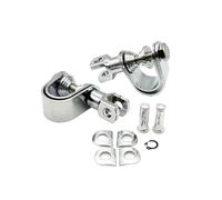 reposapiés pedales moto Para Touring Para Dyna Para Softail Para Sportster XL Para Chopper Para Bobber 25 Mm 32 Mm Carretera Protector De Motor Barras De Protección Estribos Abrazaderas Montaje(Chrome