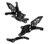 Reposapiés Pedales para YZFR7 para YZF-R7 para YZF R7 2021-2025 CNC Juego Trasero De Motocicleta Ajustable Reposapiés Pedal De Reposapiés Trasero Estriberas Pedales(Black)