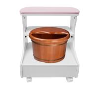 Reposapiés, pedicura, descanso, taburete de maquillaje, baño de pies, manicura, muebles, carrito para baño de pies, taburete con ruedas, uso en el salón de belleza, 52 x 41 x 55 cm, reposapiés,