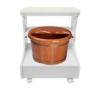 Reposapiés, pedicura, descanso, taburete de maquillaje, baño de pies, manicura, muebles, carrito para baño de pies, taburete con ruedas, uso en el salón de belleza, 52 x 41 x 55 cm, reposapiés,