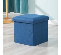 Reposapiés Plegable para Sala de Estar, reposapiés otomano de Almacenamiento, Taburete de Lino para Adultos, Taburete de tocador, Caja ahorradora de Espacio para Armario, Entrada,