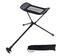 Reposapiés plegable portátil y retráctil, juego de silla de camping para tumbona plegable Moon Chair silla de playa (gris)