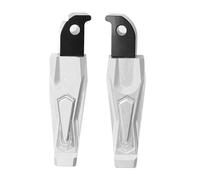 Reposapiés Plegables Aluminio CNC Motocicleta Pedales Traseros Plegables Pasajero Reposapiés para MT07 para MT 07 para MT-07 para TMAX 530 Reposapiés Delanteros(Plata)