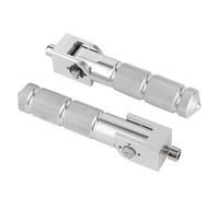 Reposapiés Plegables de Aleación de Aluminio para Motocicleta, Universal, 8MM, Antideslizantes, Color Plata, 1 Par