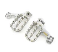 reposapiés plegables para antideslizante Estribera Pedales de estribo para motocicleta Dirt Pit Bike, compatibles con Suzuki, Yamaha, Honda y KTM.(Silver)