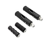 Reposapiés plegables universales para motocicleta 2025 juego de pedales traseros aluminio Estriberas(Black1)