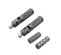 Reposapiés plegables universales para motocicleta 2025 juego de pedales traseros aluminio Estriberas(Gray)