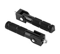 Reposapiés Plegables Universales para Motocicleta, Aleación de Aluminio, Negro, Clavijas de Pie Antideslizantes, 8MM, 1 Par