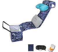Reposapiés portátil para avión con almohada inflable en forma de U, almohada lumbar, cojín de pie, cama de viaje, extensor de asiento de avión para niños, B