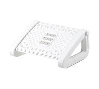 Reposapiés portátil para oficina debajo del escritorio, taburete para el hogar, oficina, trabajo, reposapiés con rodillos de masaje (taburete blanco para pies)