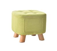 ,Reposapiés Que Ahorra Espacio con Patas De Madera Maciza Reposapiés Asiento Acolchado Banco De Zapatos para El Hogar Adecuado para Pasillo Sala De Estar Dormitorio-A-28x28x25cm (E 28x28x25cm(11x11x1