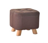 ,Reposapiés Que Ahorra Espacio con Patas De Madera Maciza Reposapiés Asiento Acolchado Banco De Zapatos para El Hogar Adecuado para Pasillo Sala De Estar Dormitorio-A-28x28x25cm (A 28x28x25cm(11x11x1