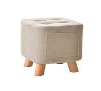 ,Reposapiés Que Ahorra Espacio con Patas De Madera Maciza Reposapiés Asiento Acolchado Banco De Zapatos para El Hogar Adecuado para Pasillo Sala De Estar Dormitorio-A-28x28x25cm (D 28x28x25cm(11x11x1