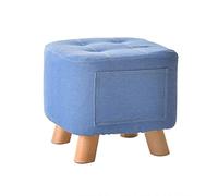 ,Reposapiés Que Ahorra Espacio con Patas De Madera Maciza Reposapiés Asiento Acolchado Banco De Zapatos para El Hogar Adecuado para Pasillo Sala De Estar Dormitorio-A-28x28x25cm (C 28x28x25cm(11x11x1