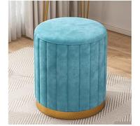 Reposapiés redondo de terciopelo con funda extraíble y mesa auxiliar, reposapiés multifuncional para decoración del hogar y comodidad