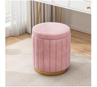 Reposapiés redondo de terciopelo otomano con funda extraíble, reposapiés multifuncional y mesa auxiliar para sala de estar, pies acolchados para mayor comodidad, diseño ergonómico