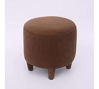Reposapiés redondo otomano, mesa de centro de madera maciza, extraíble, lavable, versátil, reposapiés para sala de estar, balcón, oficina, cama, color blanco