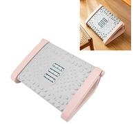 Reposapiés, Reposapiés para Debajo del Escritorio de PP Ajustable en 6 Alturas con Textura de Masaje y Rodillo para Debajo del Escritorio en el Trabajo (Rosado)