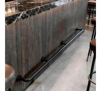 Reposapies Reposapiés Para Isla De Cocina Negro, Dorado Y Plateado, Reposa Pies Para Barra De Bar 450 400 300 200 100 CM, Pasamanos Para Exterior Montados En Pared(Black,L 110cm/3.6ft)
