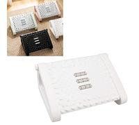 Reposapiés SustVita debajo del escritorio con 6 niveles de altura ajustables y rodillo de masaje para uso en silla de oficina, un reposapiés ergonómico para mejorar la postura y (白色)