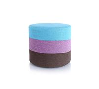 Reposapiés, taburete otomano redondo de tela, taburetes bajos extraíbles y lavables para sofá arcoíris, práctico para sala de estar, dormitorio, porche, oficina, altura 10,62 pulgadas, A (A) (B)