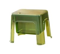 Reposapiés Taburete Taburete con escalón y reposapiés, Taburete Transparente for niños y Adultos, Taburete de Almacenamiento Minimalista for Cocina, hogar, Garaje y Dormitorio(Green)