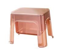 Reposapiés Taburete Taburete con escalón y reposapiés, Taburete Transparente for niños y Adultos, Taburete de Almacenamiento Minimalista for Cocina, hogar, Garaje y Dormitorio(Pink)