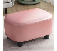 Reposapiés tapizado de poliuretano otomano bajo para sofá, reposapiés acolchado para sala de estar y dormitorio, diseño elegante de 40 x 30 x 25 cm, perfecto para puerta y relajación