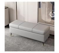 Reposapiés tapizado Moderno para Dormitorio y salón - Elegante Banco de almacenaje y Cambiador de Zapatos - Reposapiés de cabecera y escalón para Camas Altas (80 x 40 x 45 cm)